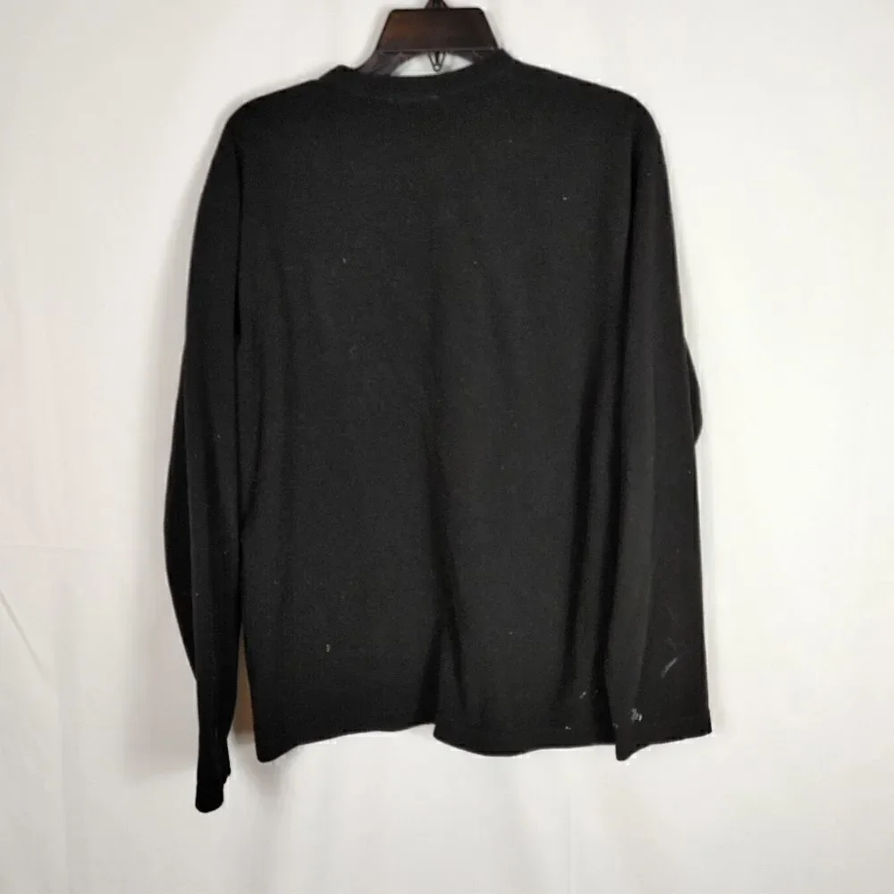 The North Face Men's Size Medium Black Fleece Pullover Sweatshirt.Armpit to arm